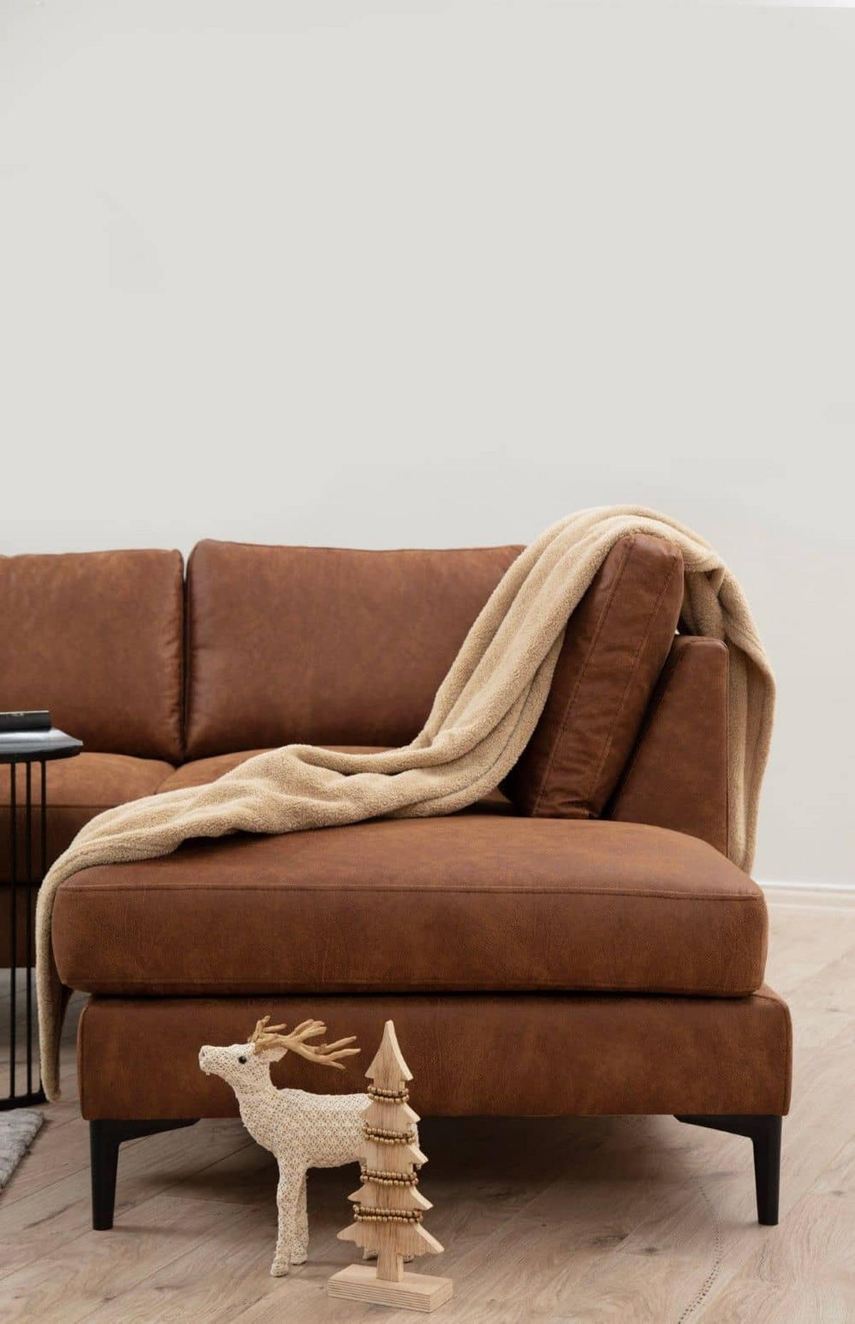 WOHNLANDSCHAFT mit großzügiger Sitzfläche für die ganze Familie - Taupe/Schwarz, Holzwerkstoff/Kunststoff (200/90/314cm) - myHomelando