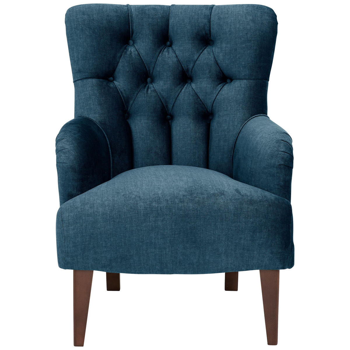 POLSTERSESSEL Kaiya Samtvelours dunkelblau - Dunkelblau, Kunststoff (71/97/82cm) - 58aufmkessel