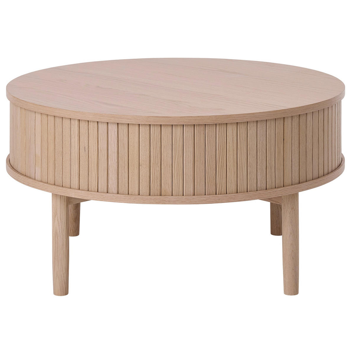 KONFERENČNÝ stolík Meta, bělený dub, 85 cm - béžová, drevo/kompozitné drevo (85/85/45cm) - Selsey