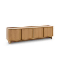 TV SCHRANK: karamellfarbene Eiche, 195 x 55 x 39 cm - Braun, Holzwerkstoff (195/55/39cm) - 3XE LIVING