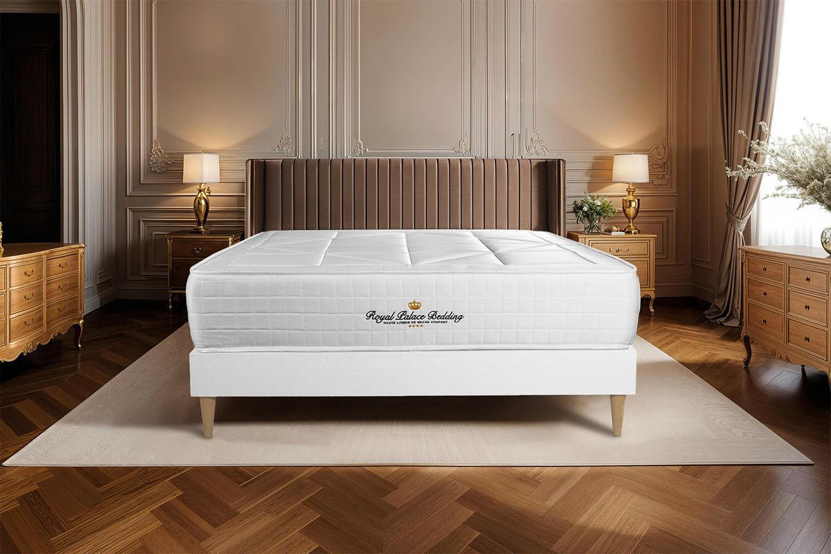 MATRATZE Windsor Taschenfederkern und Memory-Schaum 200 x 200 cm h1 - Weiß, Textil (200/200cm) - ROYAL PALACE BEDDING