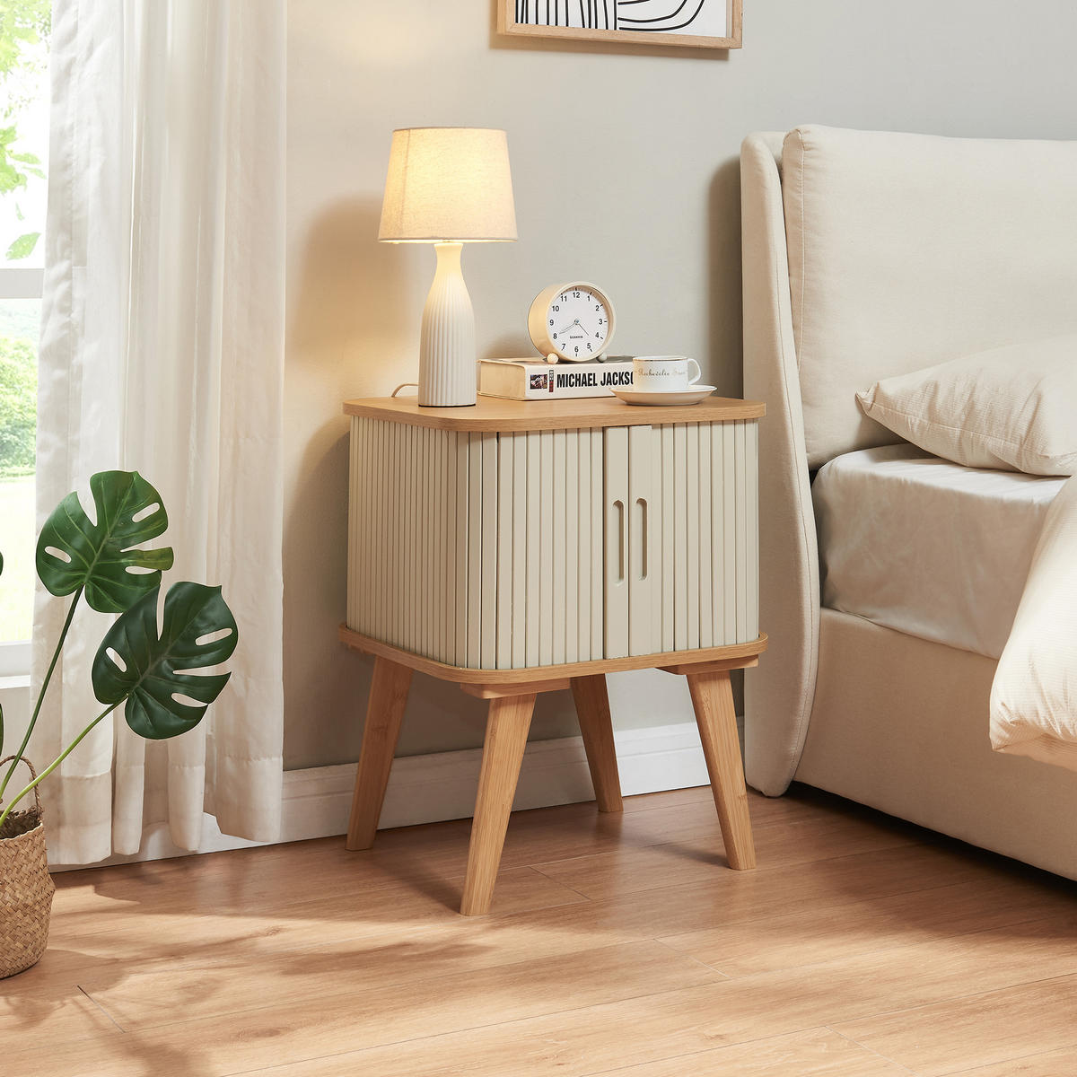 BEISTELLTISCH Tysvær - Creme, Holz/Holzwerkstoff (45/45/58.5cm) - [en.casa]