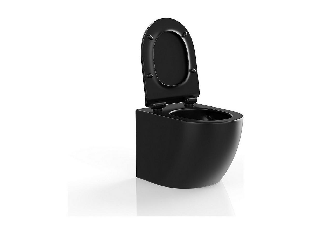 HÄNGE WC - 36 cm x 53.5 cm - keramik - schwarz Javoine - Schwarz, Keramik (36/36/53.5cm) - Vente-Unique