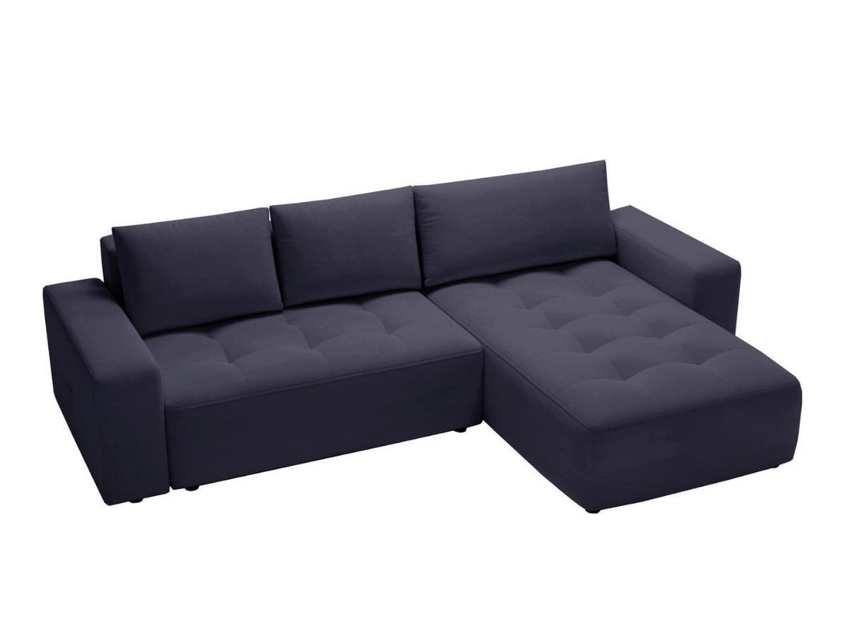 ECKSOFA Portland Schwarz Rechts - Schwarz, Holz/Kunststoff (250/165cm) - Graingold