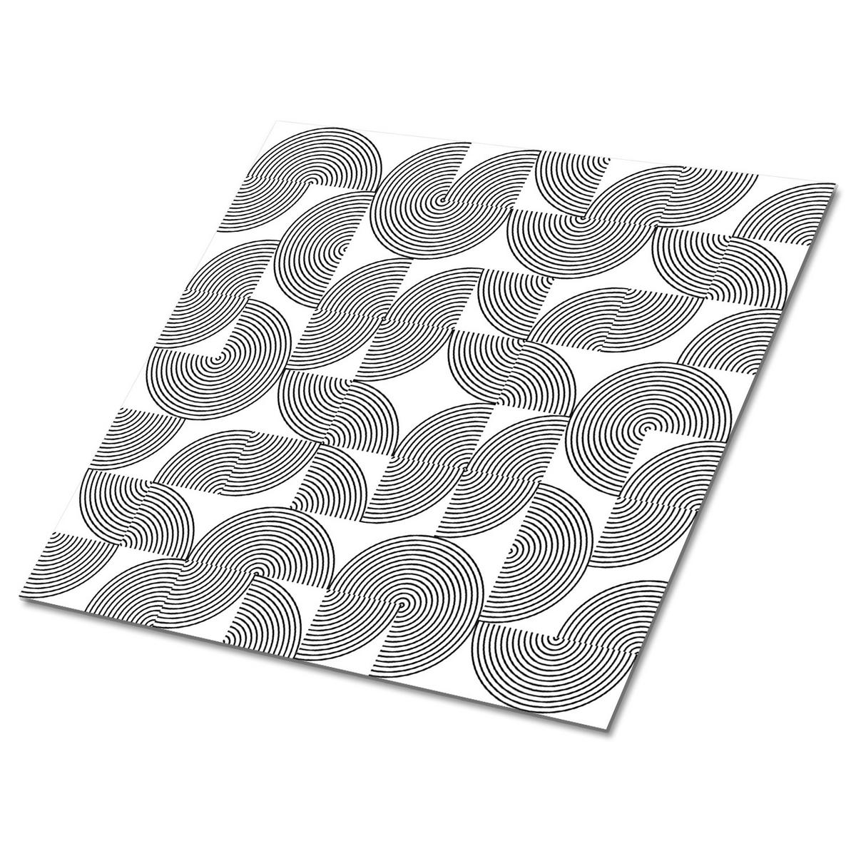 FLIESENAUFKLEBER 9 Stück 30x30 cm selbstklebend Geometrisches Muster - Grau, Textil (30/1.6/30cm) - TULUP