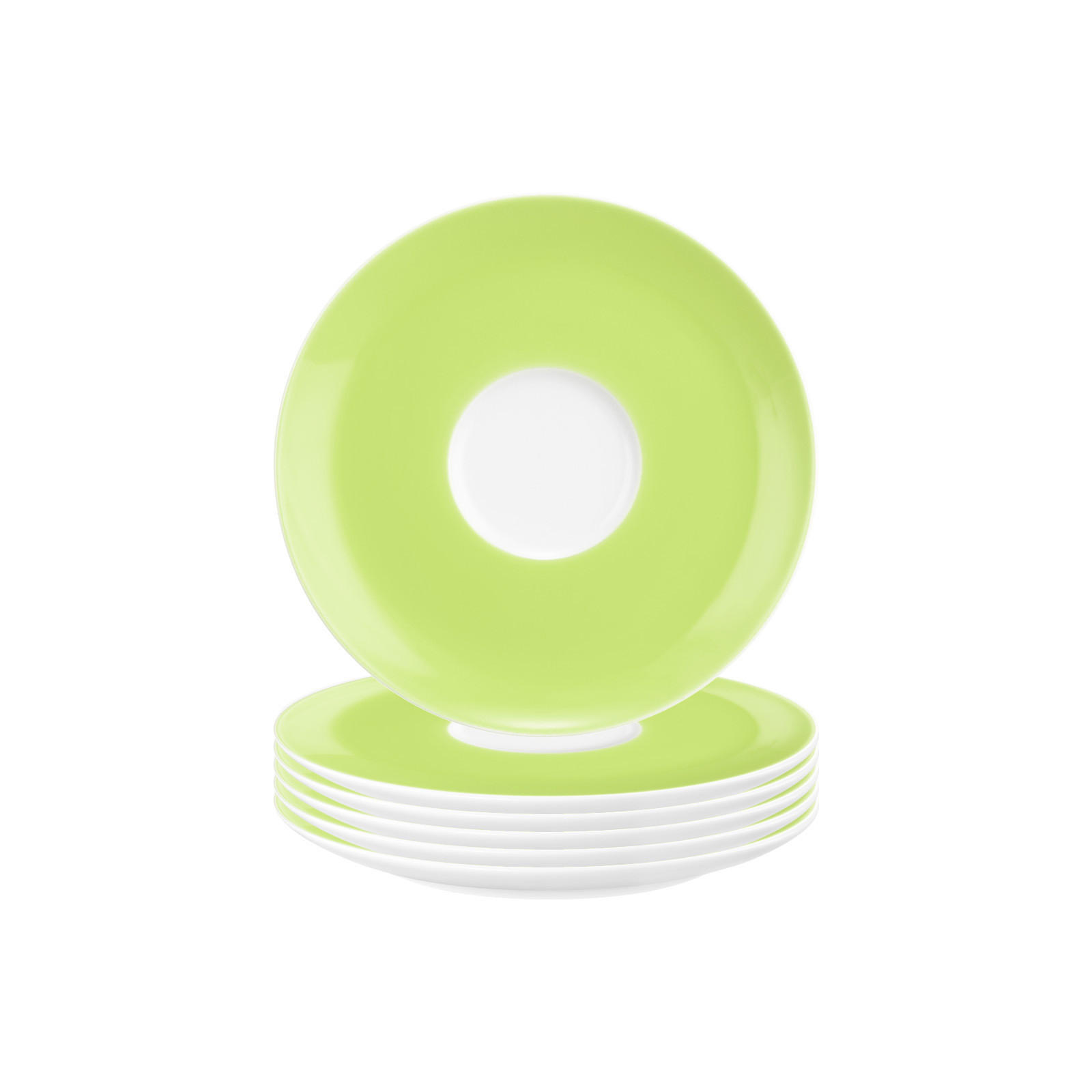 KOMBIUNTERTASSEN Liberty Pure Colors Lime Green ø 16 cm 6er Set - Grün, Keramik (16.1cm) - Seltmann Weiden