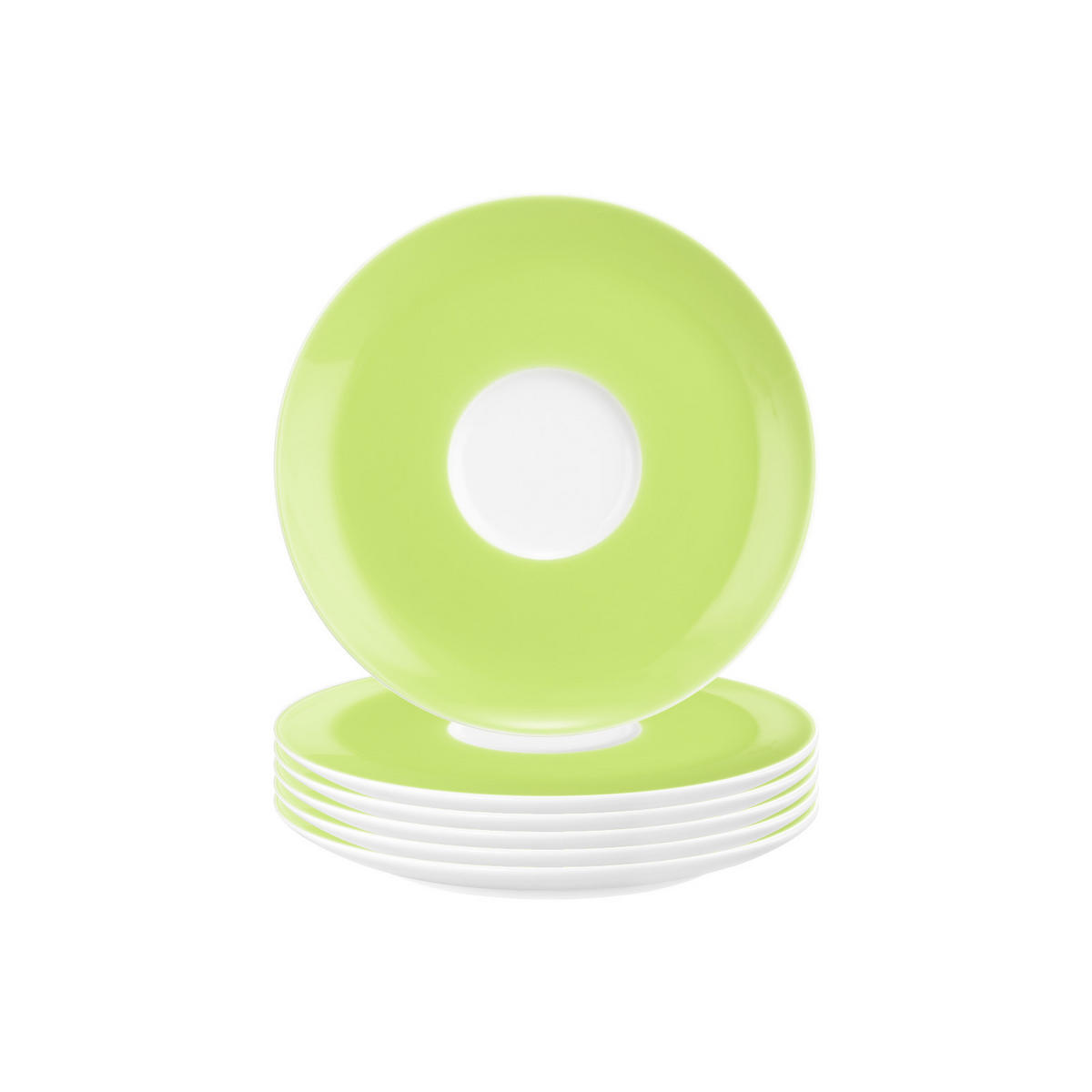 KOMBIUNTERTASSEN Liberty Pure Colors Lime Green ø 16 cm 6er Set - Grün, Keramik (16.1cm) - Seltmann Weiden