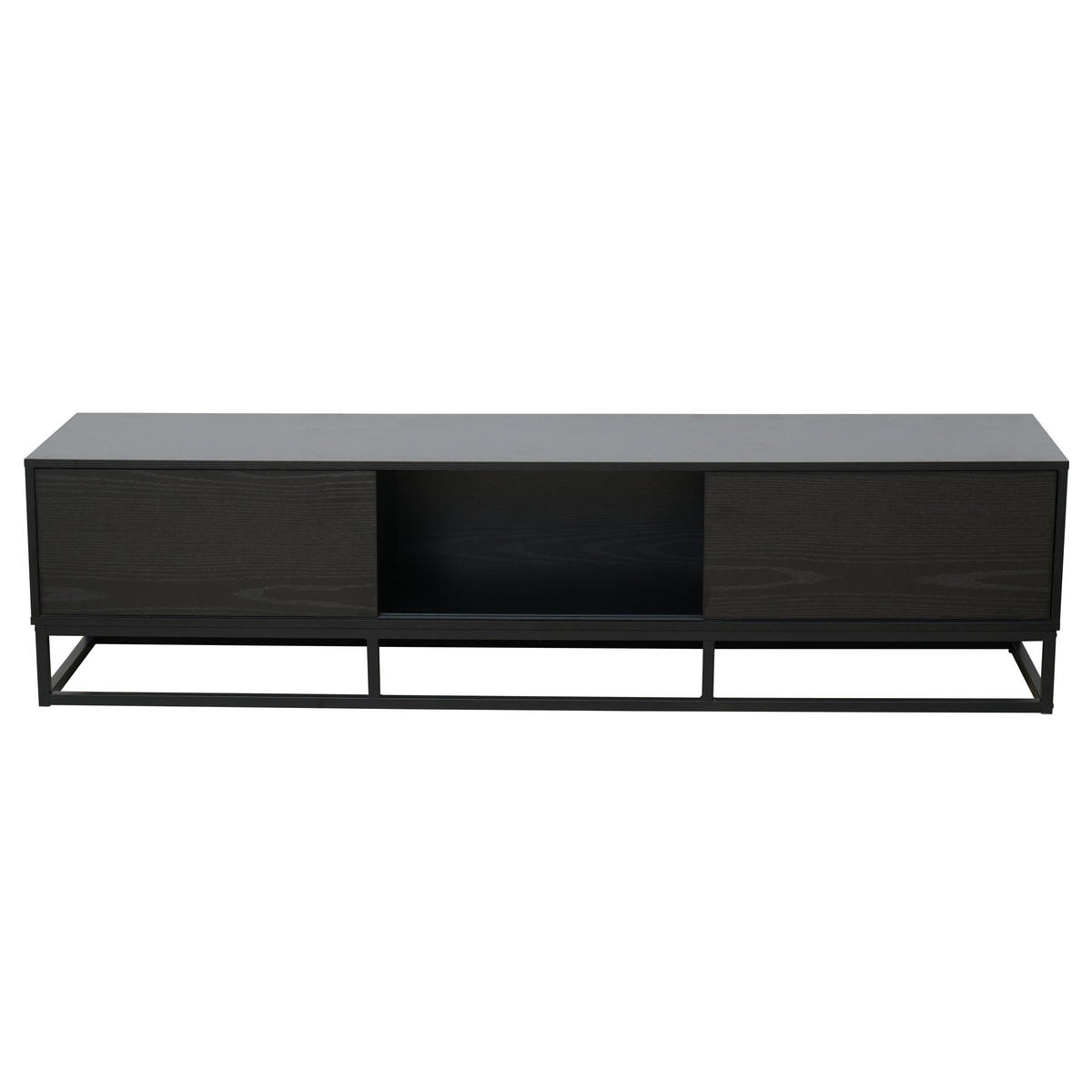 TV-SCHRANK, Schwarz - Schwarz, Holz (40/45/180cm) - Oviala