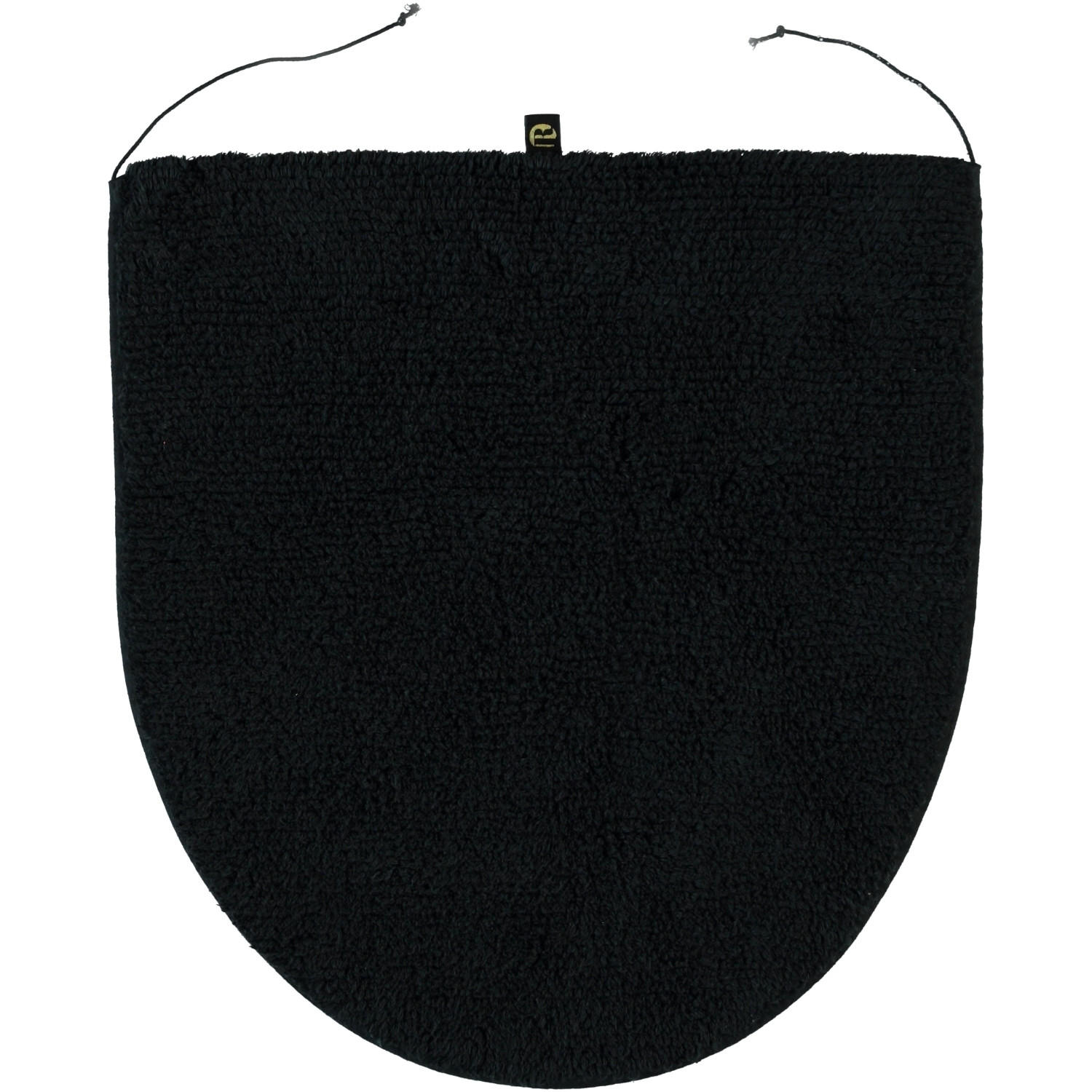 Rhomtuft Wc-Deckelbezug Schwarz 45x50 cm