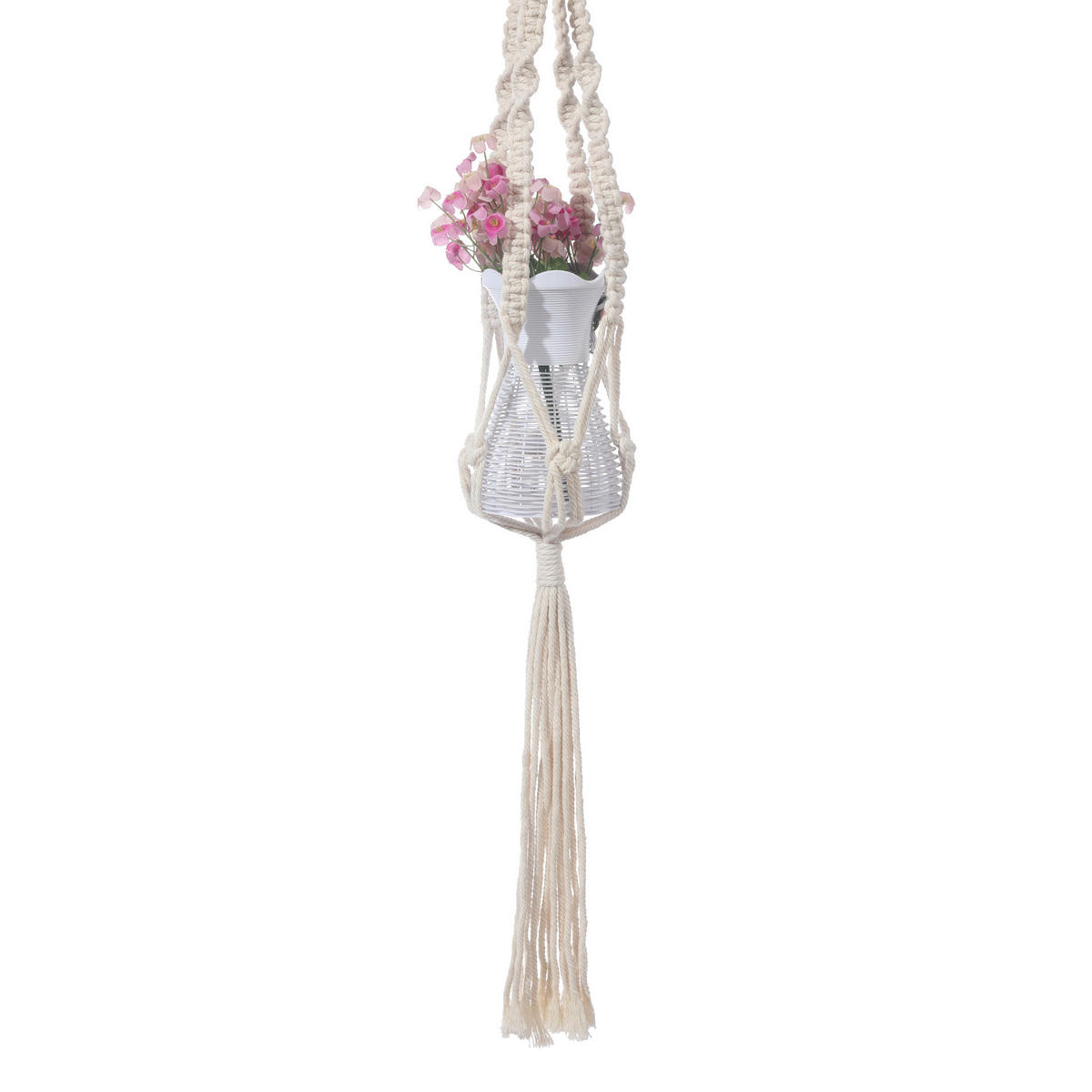BLUMENAMPEL Beige 150 cm - Beige, Textil (1/150/1cm) - Mobili Rebecca