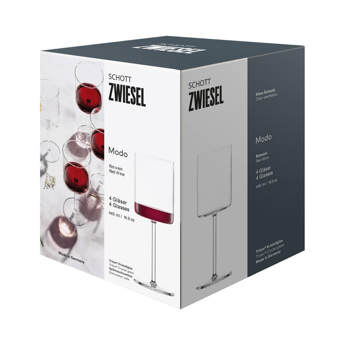 ROTWEINGLÄSER Modo transparent 440 ml 4er Set - Transparent, Glas (0.44L) - Schott Zwiesel