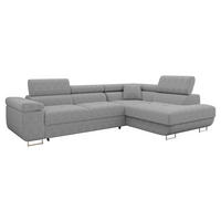 ECKSOFA Torezio Cord, Seite: Rechts - Grau, Holz/Textil (274/203cm) - MIRJAN24
