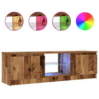 TV-SCHRANK Mit Led-Leuchten Altholz-Optik 120/30/36 Cm - Braun, Holzwerkstoff (30/36/120cm) - vidaXL