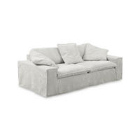 SOFA NETTA Hellgrau Cord - Hellgrau/Braun, Birkenholz/Textil (258/90/116cm) - KAWOLA