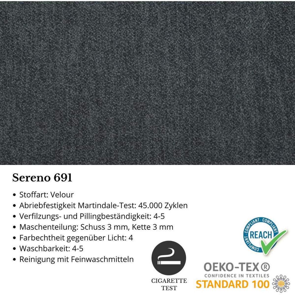 2-SITZER SOFA Nori dunkelblau velour - Schwarz/Dunkelblau, Kunststoff/Textil (150/68/72cm) - Beautysofa