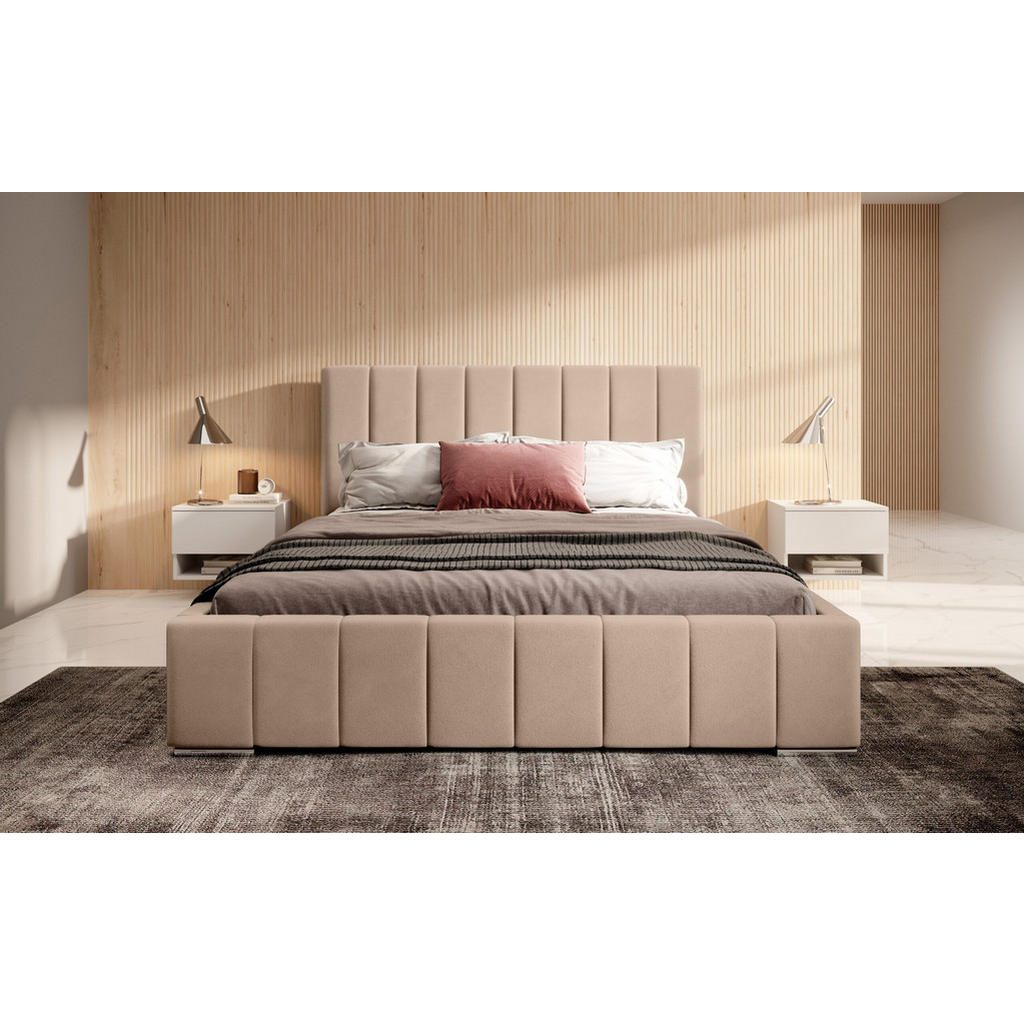 Thumbnail - Fedve Posterbett, Beige, Textil, 120x200 cm, Schlafzimmer, Betten, Polsterbetten