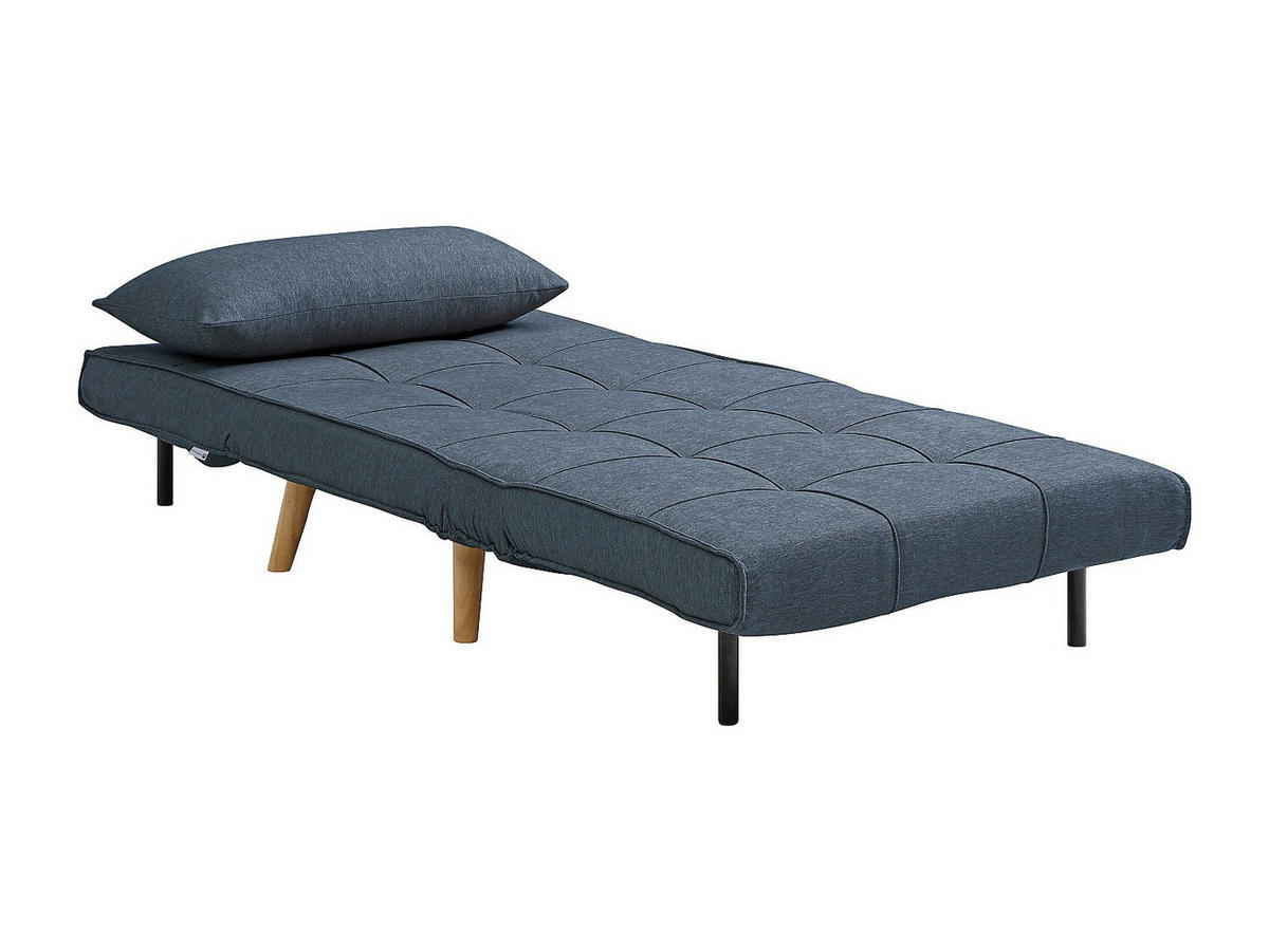 SCHLAFSESSEL - 1 Person - stoff - blau Chila - Blau, Textil (90/83/82cm) - Vente-Unique