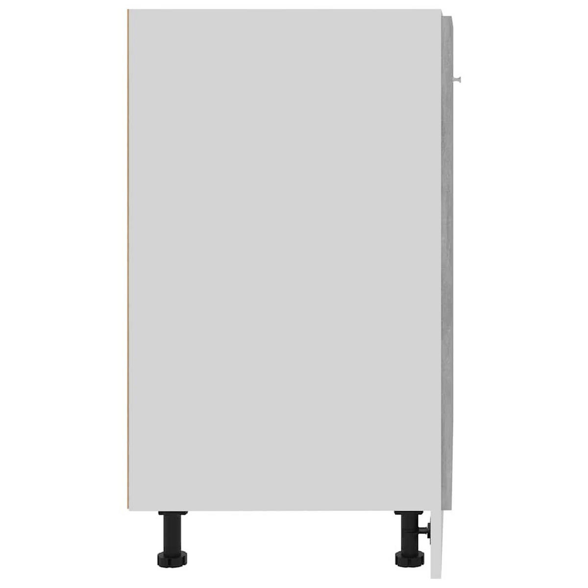 UNTERSCHRANK LYON BETONGRAU 60X46X81,5 CM HOLZWERKSTOFF - Hellgrau/Grau, Holz/Metall (60/46/46cm) - vidaXL