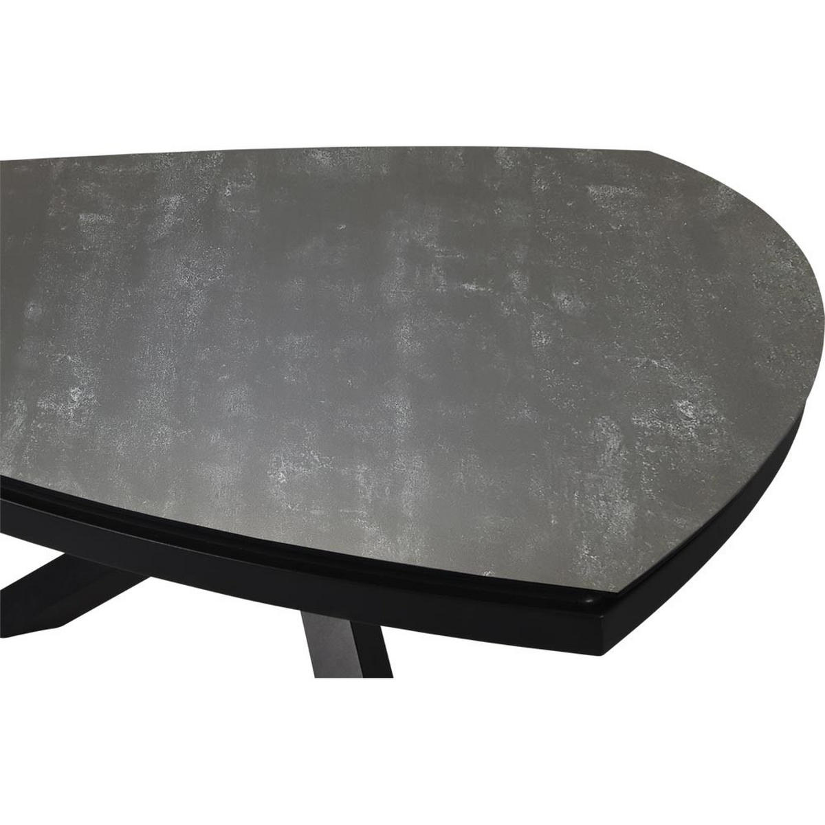 GARTENTISCH Mojito - Anthrazit - 170/170/74 cm - Dunkelgrau, Glas (170/170/74cm) - Lesli Living