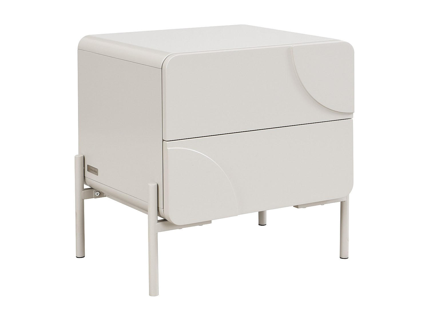 NACHTTISCH - 50 cmcm x 40 cmcm - Holz, Platte - Beige - ZELINARO - Beige, Holz (50/50/40cm) - Vente-Unique