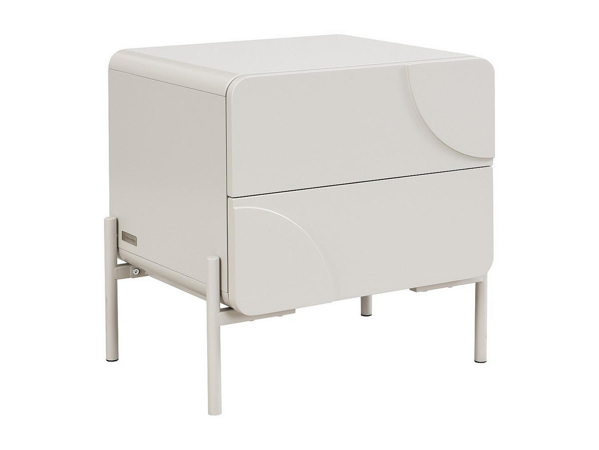 NACHTTISCH - 50 cmcm x 40 cmcm - Holz, Platte - Beige - ZELINARO - Beige, Holz (50/50/40cm) - Vente-Unique