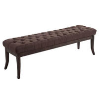 SITZBANK 150/38 cm Stoff Braun - Braun, Holz/Textil (150/46/38cm) - CLP
