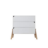 KINDERKOMMODE Lotta – rustikale Eleganz und Funktionalität Weiß - Weiß, Holzwerkstoff (107/93/50cm) - RAUMHIRSCH FURNITURE