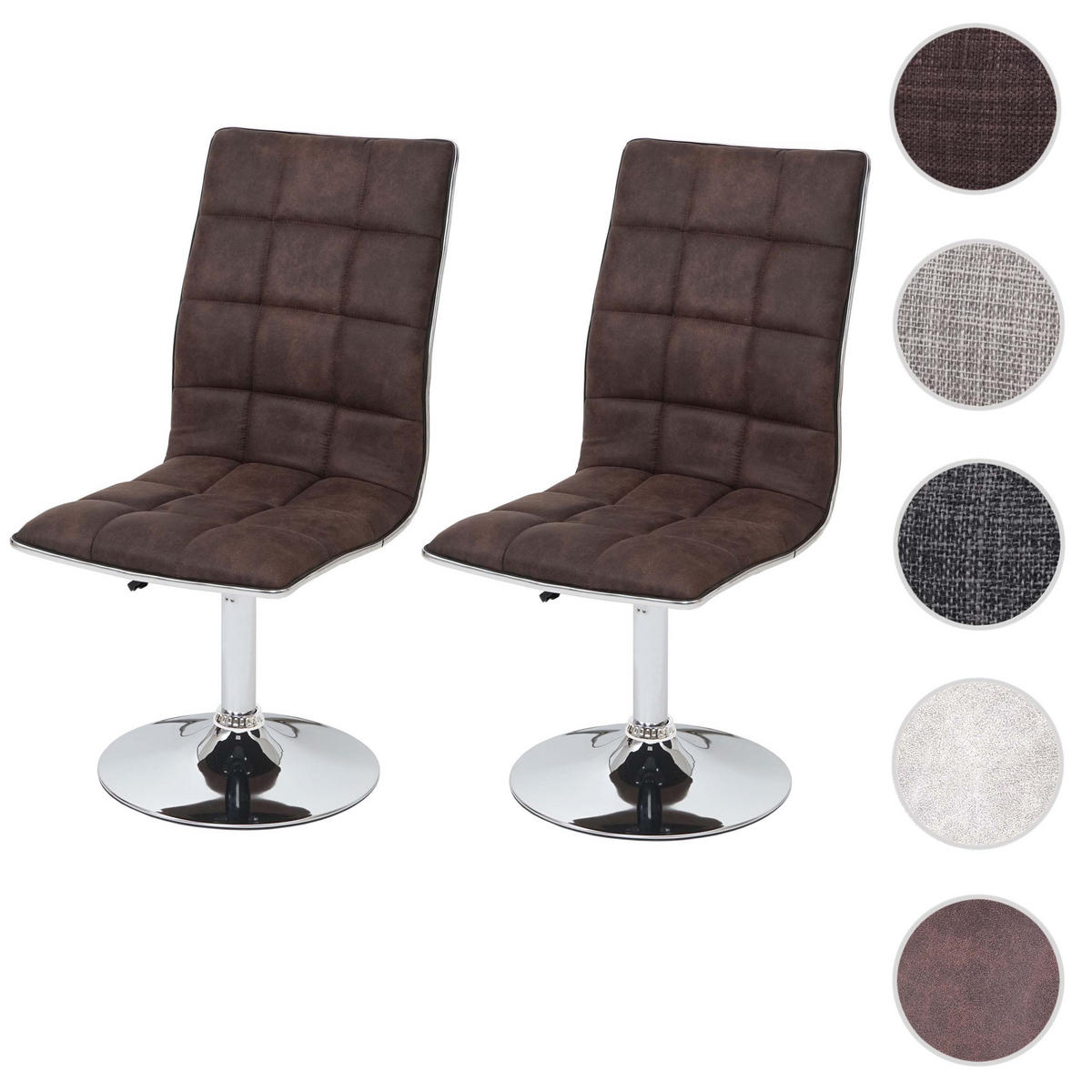 ESSZIMMERSTUHL Dunkelbraun 2er-Set - Dunkelbraun, Textil (43/103/54cm) - MCW