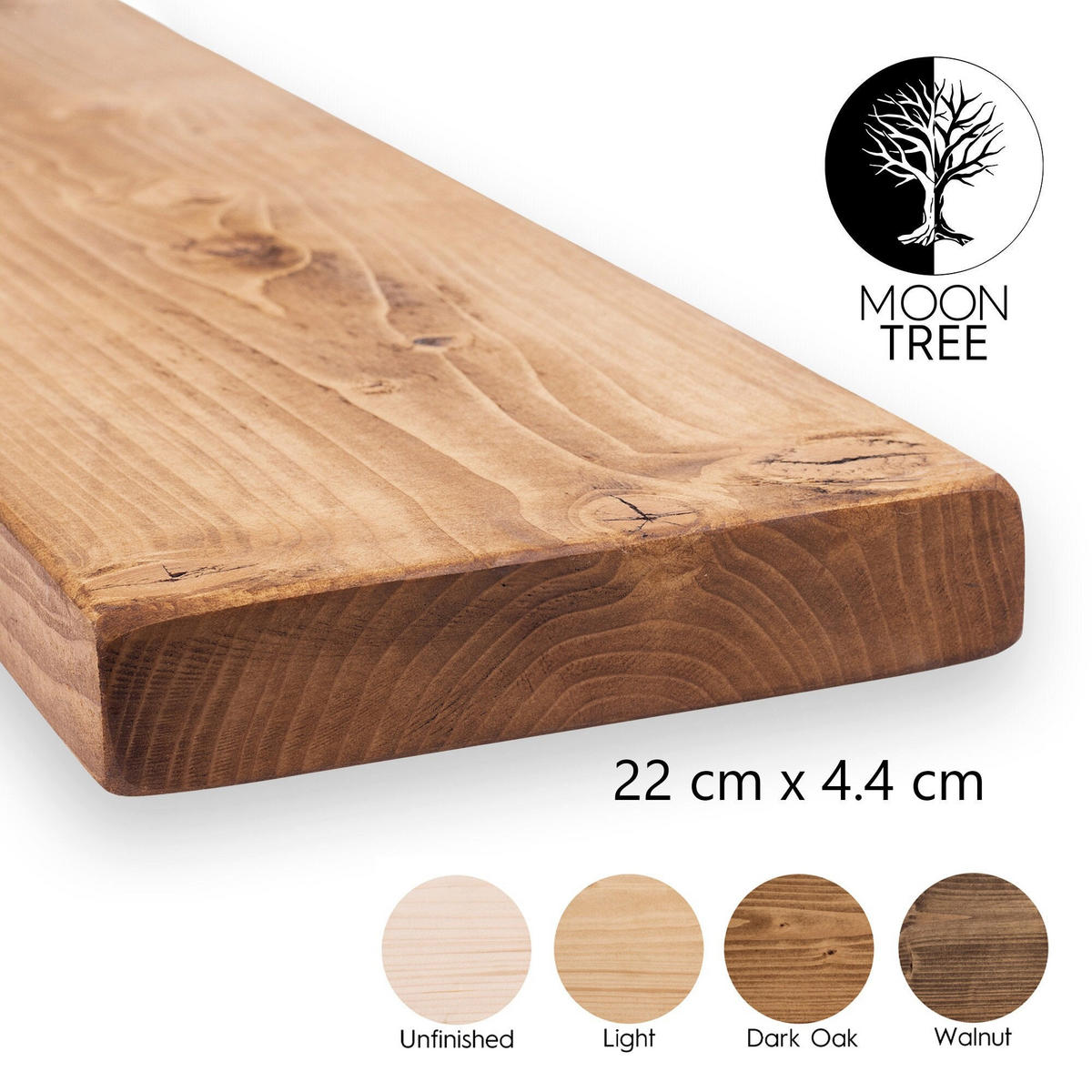 WANDREGAL rustikales 22/4,4/80 cm Nussbaum - Rotbraun, Holz (80/4.4/22cm)