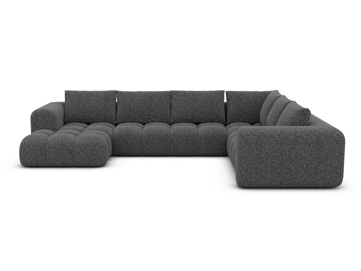 WOHNLANDSCHAFT Casaluna U-Form Graphite Bouclestoff - Graphitfarben, Kunststoff (338/88/267cm)