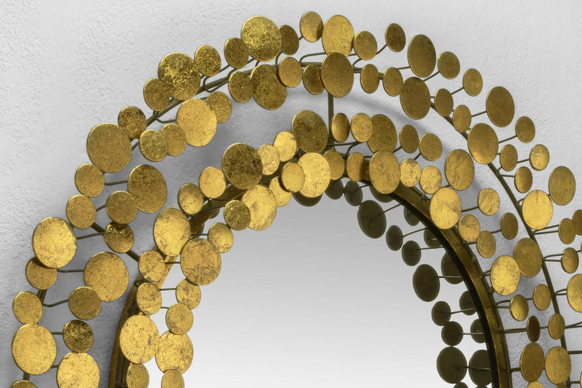 WANDSPIEGEL Gold 68/68 cm - Goldfarben, Metall (68/68/6cm) - KUNSTLOFT