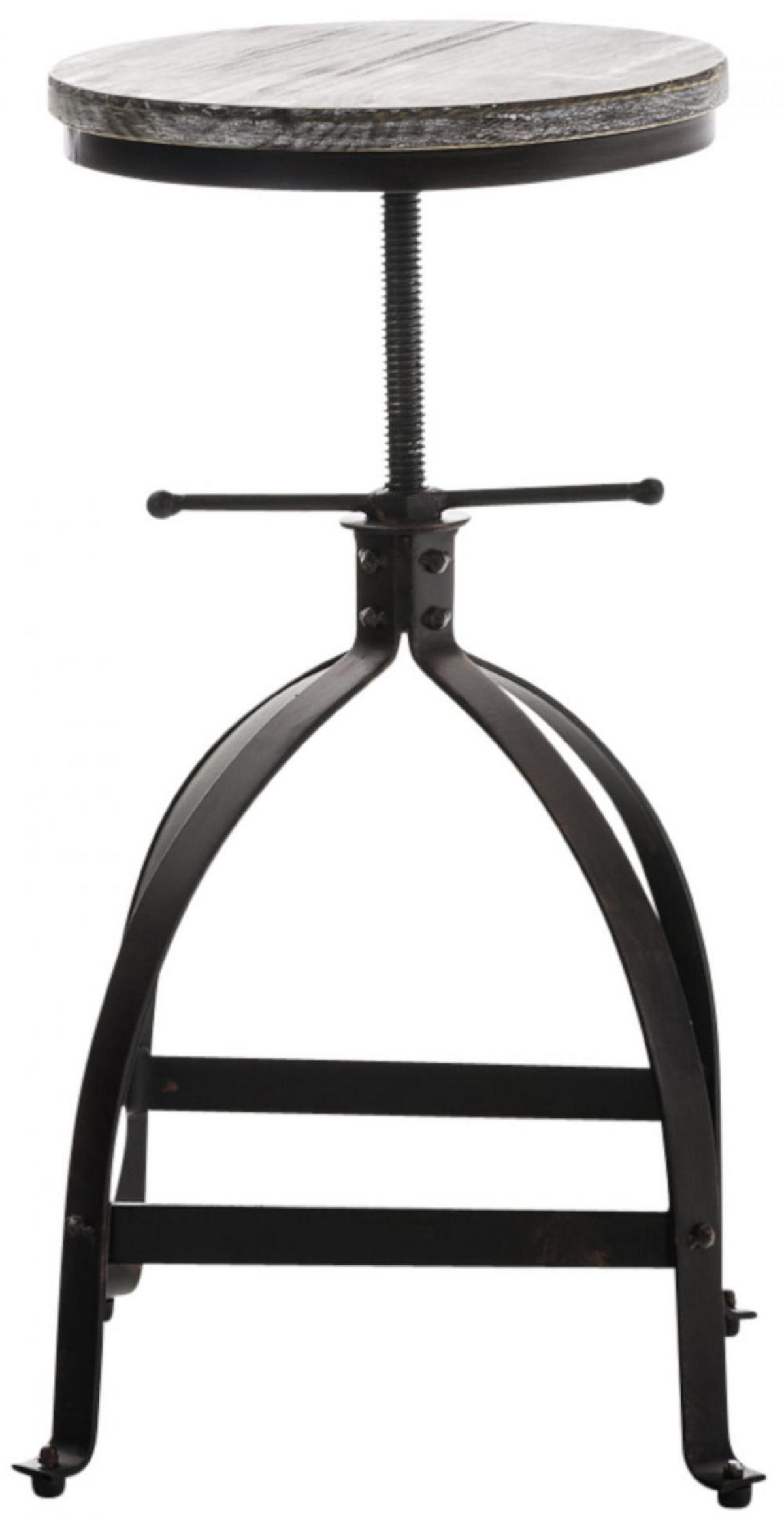 BARHOCKER 2er Set Holz bronze - Bronzefarben, Holz/Metall (36/51/36cm) - CLP