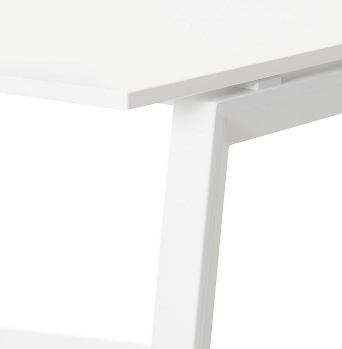 SCHREIBTISCH Modern Holz Metall Design BELIQI, Weiß 160x80x74,5 cm - Weiß, Holzwerkstoff/Metall (80/160/75cm) - KADIMA DESIGN