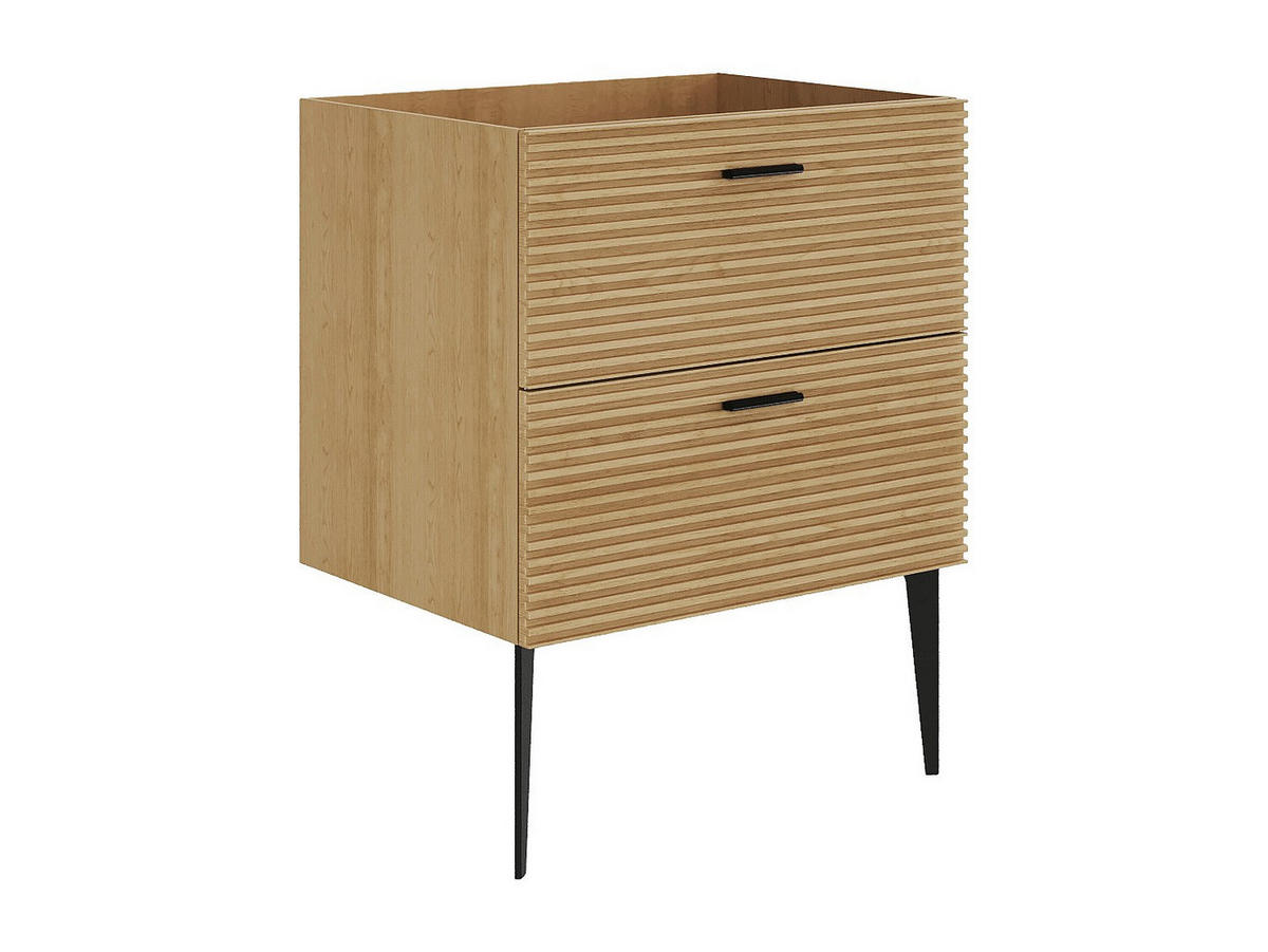WASCHBECKENUNTERSCHRANK - 60 cm x 46 cm - holz - naturfarben hell Sarone - Naturfarben, Holz (60/55/46cm) - Vente-Unique