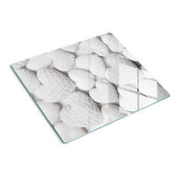 GLASPLATTE 60x52 cm Herzen - Weiß, Glas (60/0.4/52cm) - TULUP