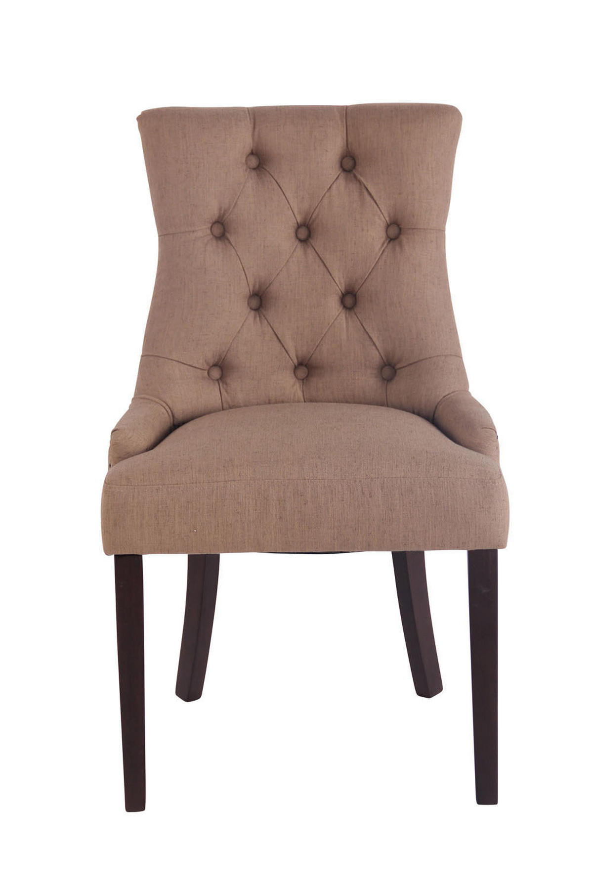 WOHNZIMMERSTUHL Stoff taupe - Taupe, Holz/Textil (55/92/58cm) - CLP