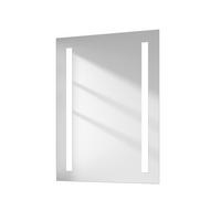 BADSPIEGEL mit Beleuchtung Rechteckig Umweltfreundlicher Silberspiegel 70/50 cm - Weiß, Glas (50/3.5/70cm) - EMKE