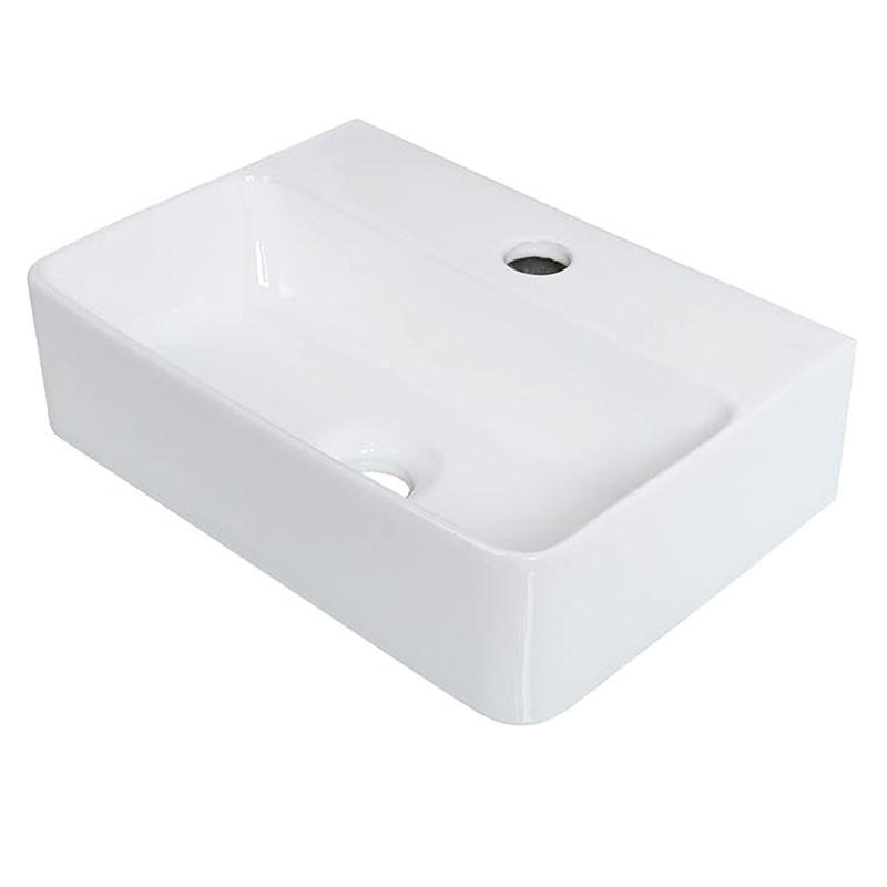 WASCHBECKEN für Badezimmer 262 x 375 x 105mm - Weiß, Keramik (26.2/10.5/37.5cm) - HOROW
