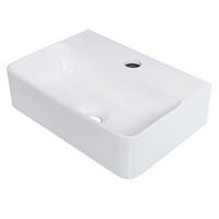 WASCHBECKEN für Badezimmer 262 x 375 x 105mm - Weiß, Keramik (26.2/10.5/37.5cm) - HOROW