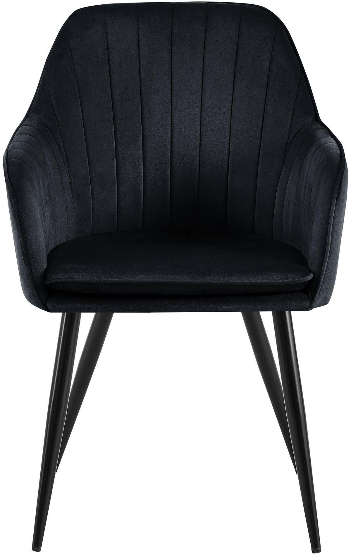 ESSZIMMERSTUHL Cheryl 86x60x57 cm schwarz - Schwarz, Textil (60/57/86cm) - furnicato