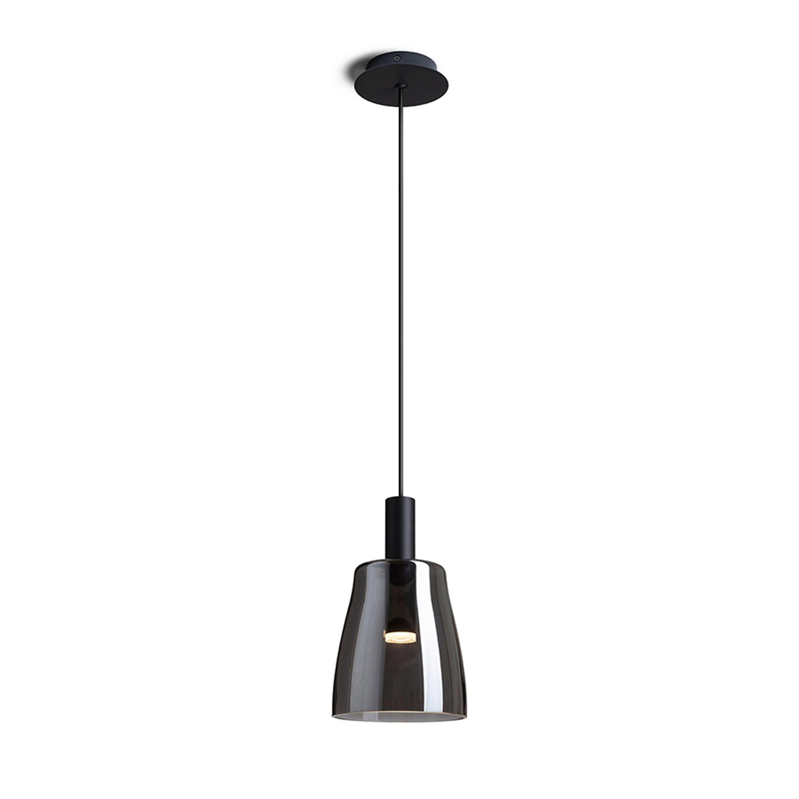 PENDELLEUCHTE BELLINI M LED Schwarz 5 W - Schwarz, Metall (30/30/120cm) - Rendl