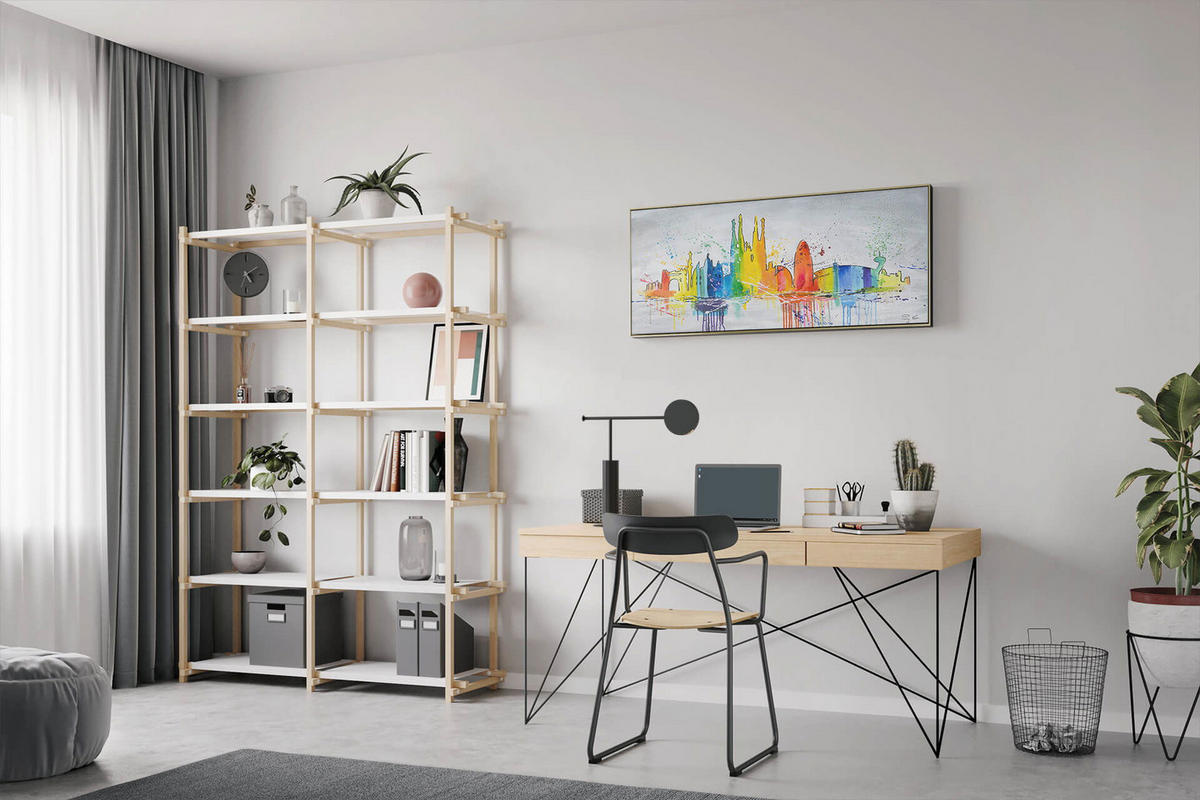 ACRYLBILD HANDGEMALT 120/60 cm - Multicolor, Holz/Textil (2/60cm) - KUNSTLOFT