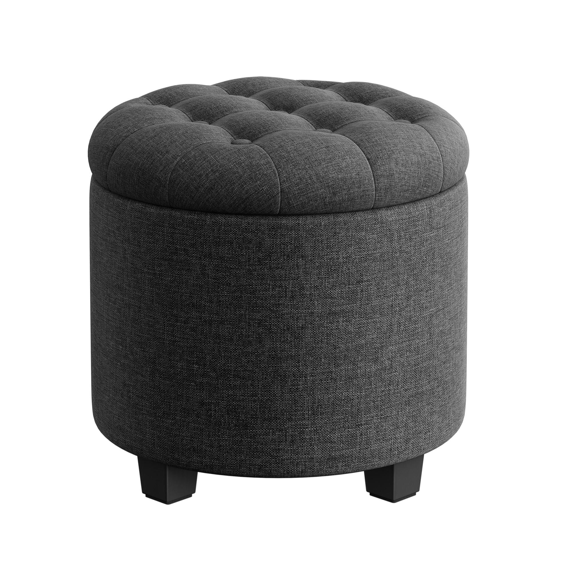SITZHOCKER Melisa - Dunkelgrau, Holzwerkstoff (45/45/45cm) - SONGMICS
