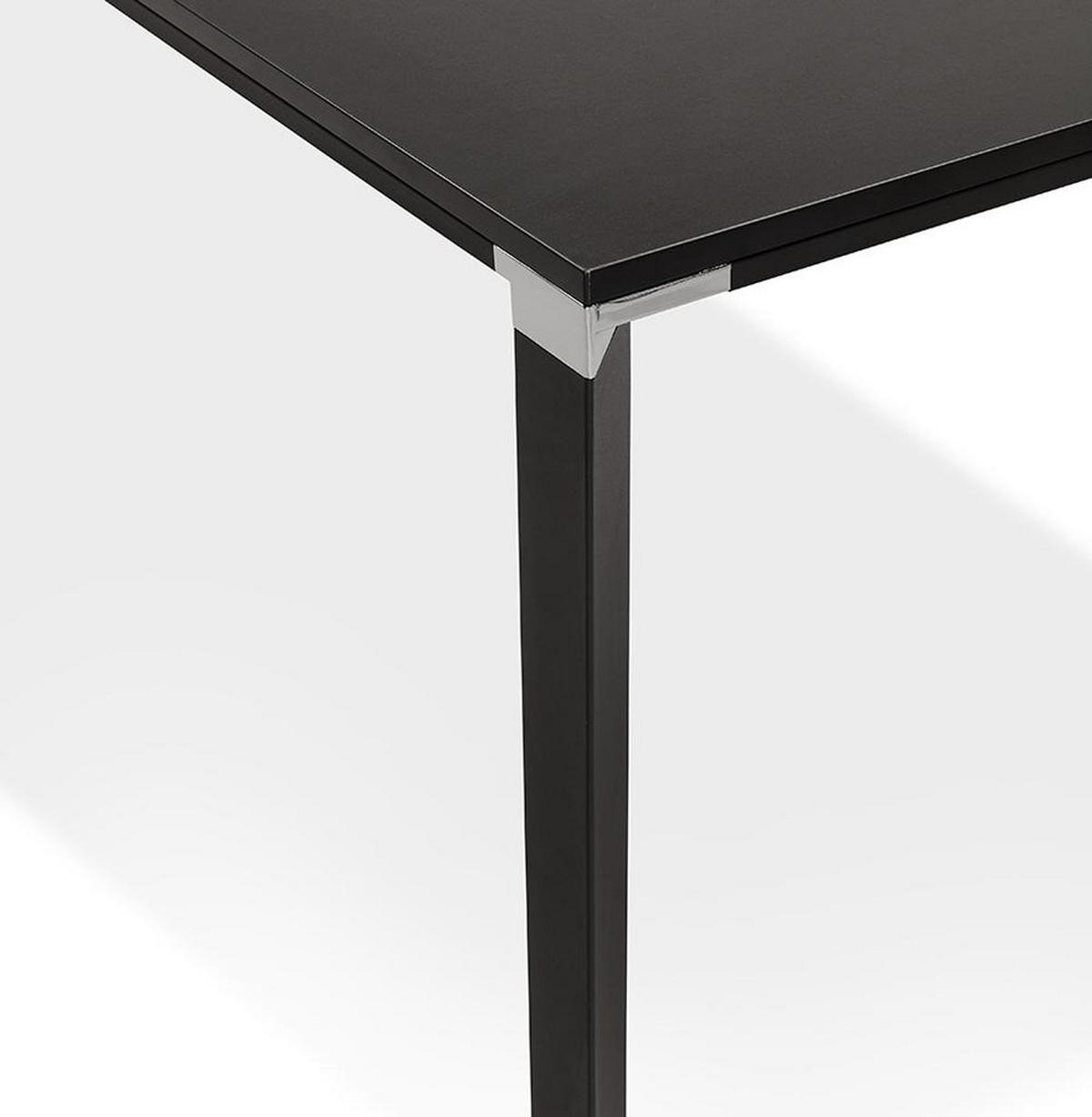 SCHREIBTISCH Melaminplatte Metallgestell Multifunktional KERIX, Schwarz 200x100x74 cm - Schwarz, Holz/Metall (100/200/74cm) - KADIMA DESIGN