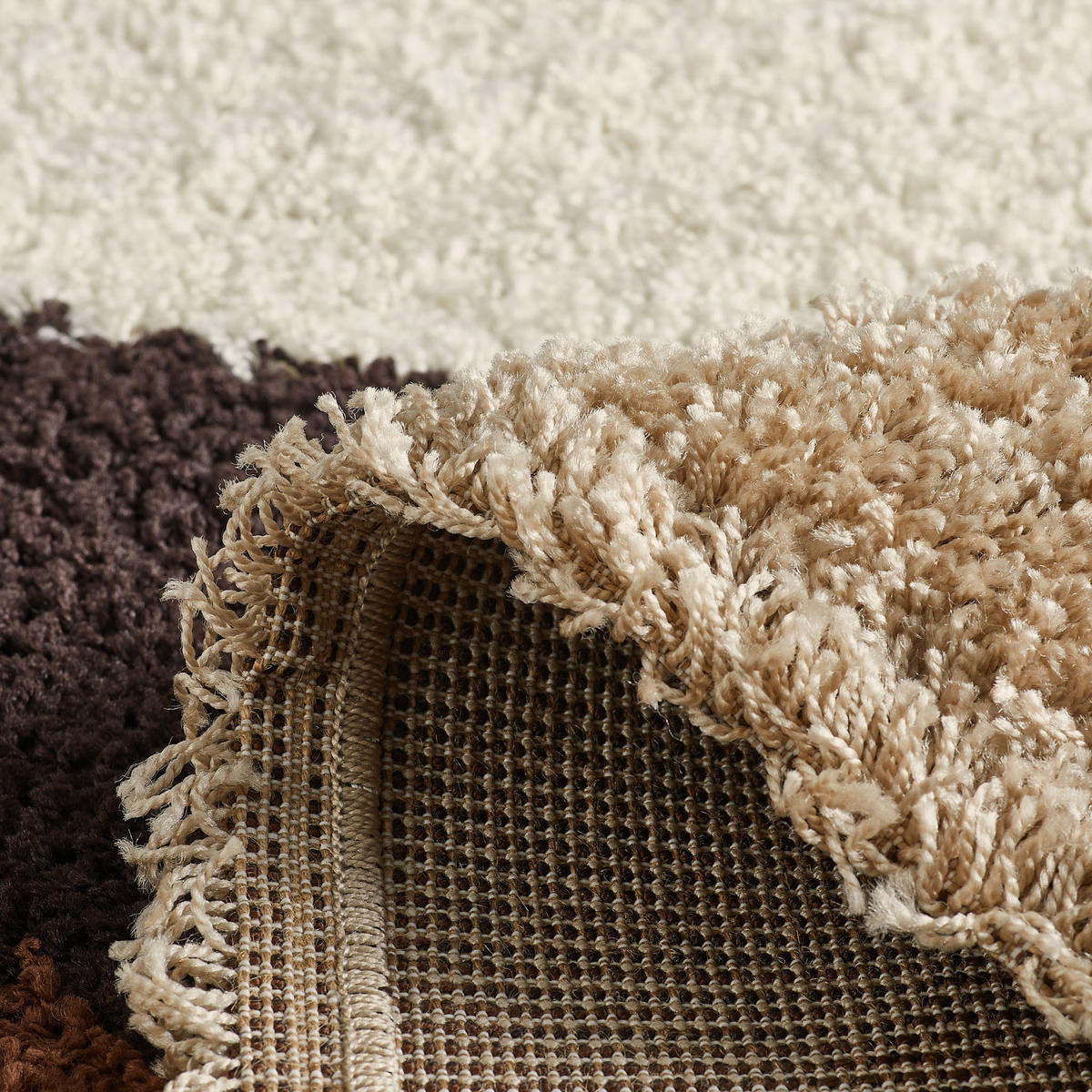 TEPPICH shaggy mit abstraktem Muster in Braun Palerme 80x140 cm - Braun, Textil (80/140cm) - Nazar Rugs