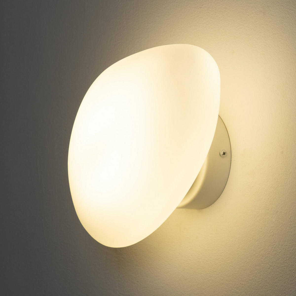 WANDLEUCHTE Veglia, Weiß, 25cm - Weiß, Glas (13/25/25cm) - KOSILUM