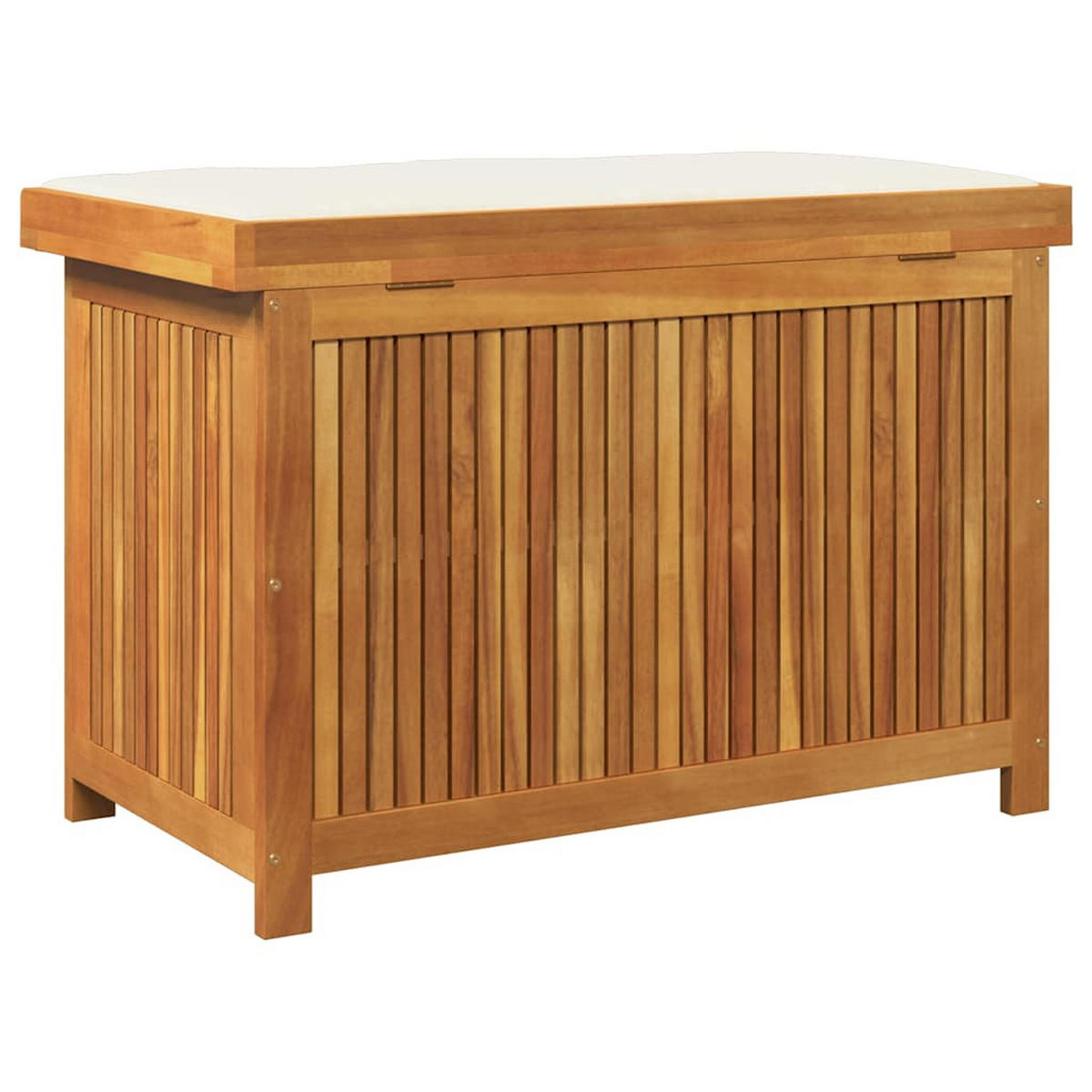 OUTDOOR-KISSENBOX 90/50/60,5 Cm Massivholz Akazie - Creme, Holz (50/60.5/90cm) - vidaXL