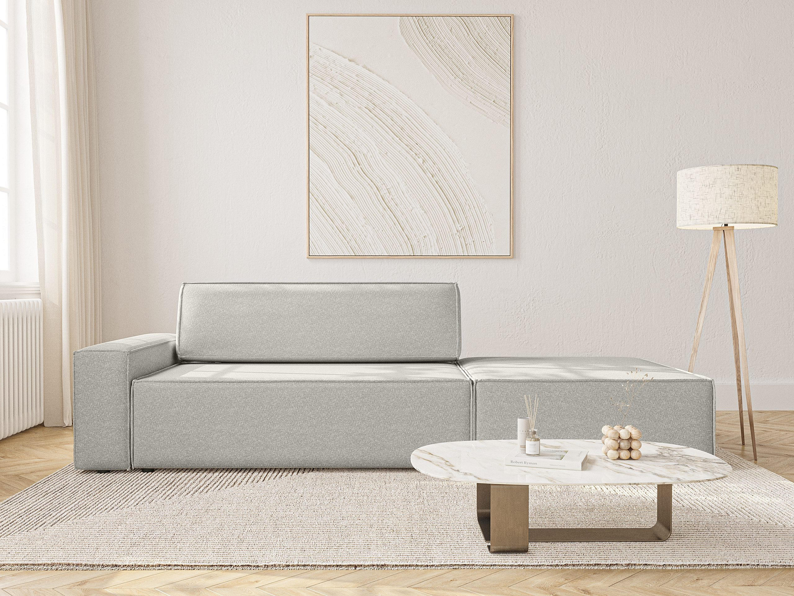 SCHLAFSOFA Lummo Si mit Schlaffunktion, Grau - Grau, Textil (263/70/100cm) - Fedve