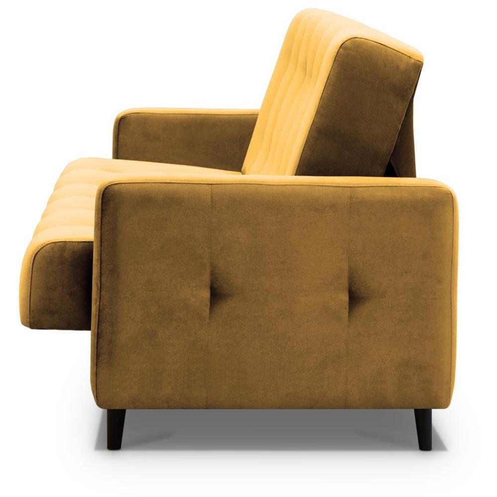 Thumbnail - Beautysofa 3-Sitzer, Gelb, Textil, 220x89x93 cm, Wohnzimmer, Sofas & Couches, Sofas, 3-Sitzer Sofas