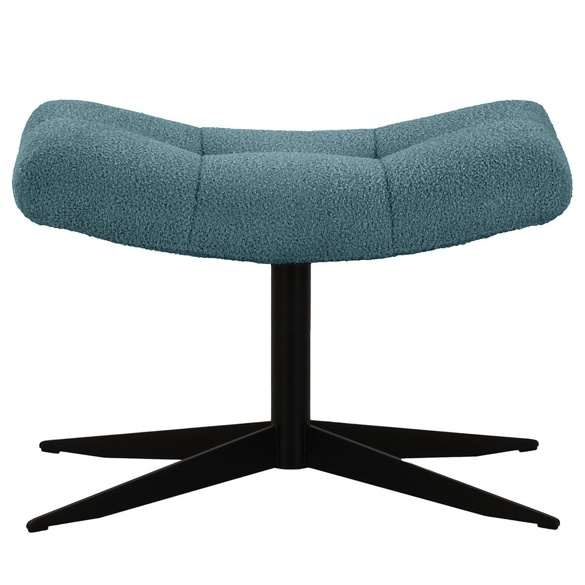 POLSTERHOCKER - Blau/Schwarz, Textil/Metall (67/47/50cm) - home24